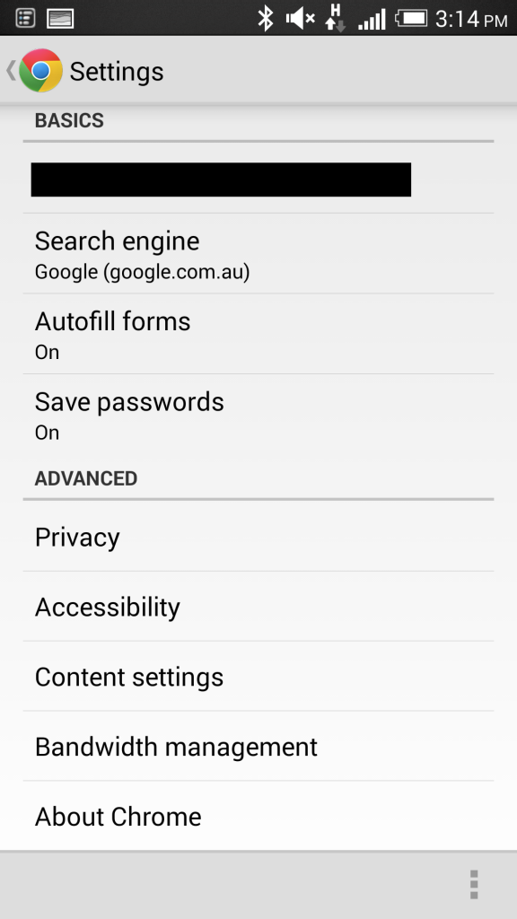 Chrome bandwidth management