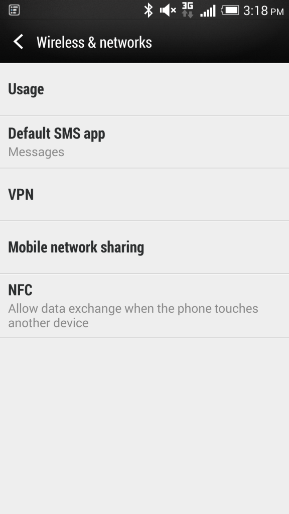Wireless network settings android