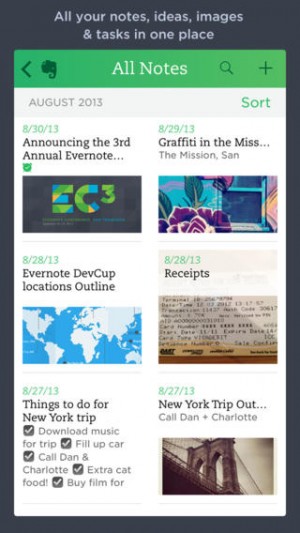 Apps To Upgrade iOS 7 - Evernote