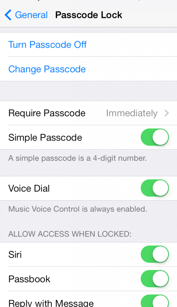 iPhone Passcode Lock Screenshot