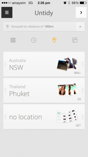 Tidy Scrrenshot photo image filter distance album